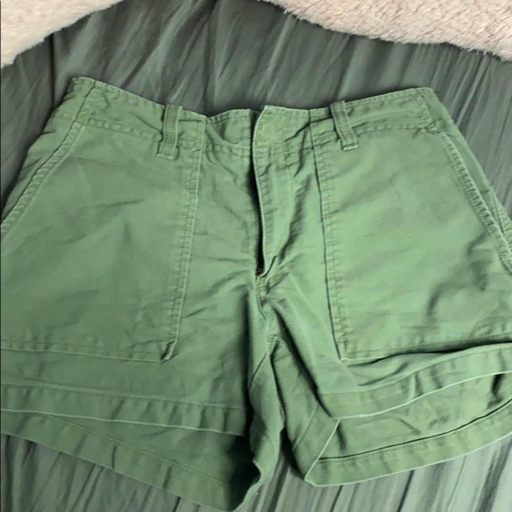Army green shorts